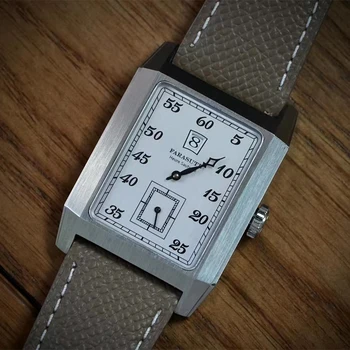 Мужские автоматические часы FARASUTE, модные часы класса люкс Jump Hour, прямоугольные механические наручные часы, сапфировые водонепроницаемые часы ST17