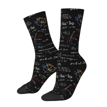 Мужские носки Geek, физические уравнения, удобная 3D-печать, геометрический подарок для учителя математики, Горячие носки для экипажа, Новинка
