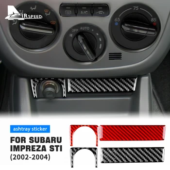 Наклейка для отделки крышки пепельницы AIRSPEED для Subaru Impreza STI 2002-2004 Отделка панели Аксессуары для интерьера автомобиля Углеродное волокно