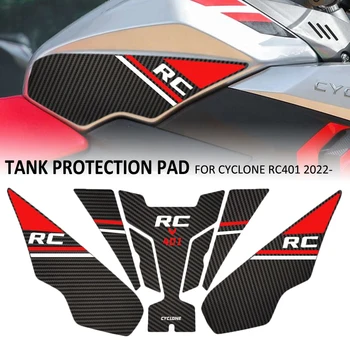 Новая Мотоциклетная противоскользящая накладка для топливного бака, боковая защита для захвата колена, наколенники, накладки для Cyclone RC401 RC 401 2022-
