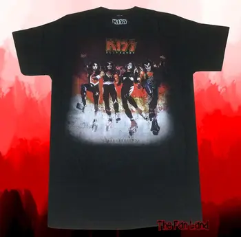 Новая мужская винтажная футболка с логотипом Kiss Band Classic Resurrected в стиле ретро
