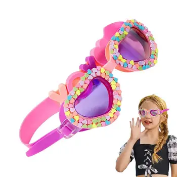 Новые водонепроницаемые детские очки для плавания в форме мультяшного сердца, защищающие от запотевания, очки для тренировок по плаванию для детей, подарки для детей