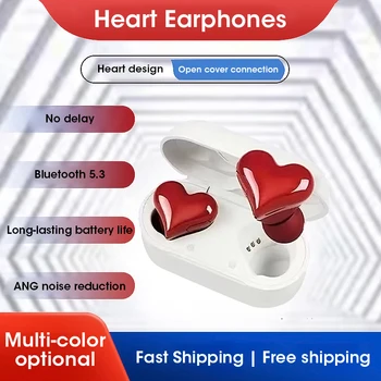 Новые индивидуальные беспроводные наушники Heartbuds Love Heart Shaped Bluetooth 5.3 Гарнитура с шумоподавлением Спортивные наушники