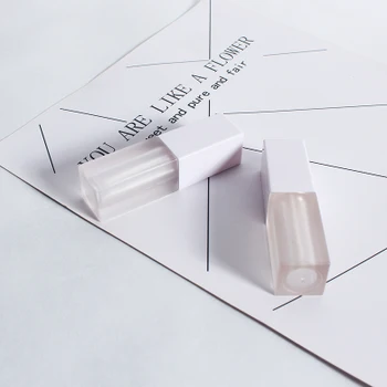 Новые пустые тюбики блеска для губ объемом 5 мл Квадратной формы с белой крышкой, прозрачные тюбики для глазури для губ, мини-флаконы для образцов, косметический упаковочный контейнер