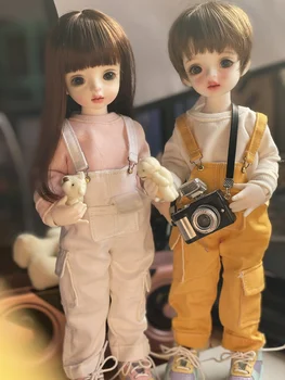 Одежда для куклы BJD подходит для размеров 1/4, 1/5, 1/6, милая кукольная одежда, свитер и комбинезон, аксессуары для кукол (2 балла)