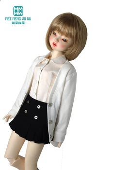 Одежда для куклы BJD подходит на 40-65 см 1/4 1/3 SD MSD модная плиссированная юбка в британском стиле серый, черный, белый, хаки