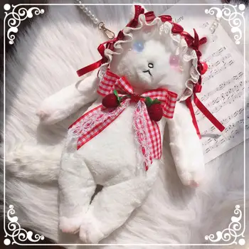 Оригинальные элементы самодельной сумки Lolita aslant cat bag сумка для куклы рюкзак в стиле Лолиты маленькая черная кошка