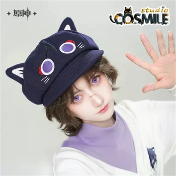 Официальный Оригинал Genshin Impact Scaramouche Kunikuzushi Sanbing Wanderer Cat Neko Dating Fashion Плюшевая Восьмиугольная Шляпа Cap YS Oct