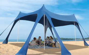 Палатка, Пляжный Тент Sun Shelter UPF50 + с 8 Мешками с песком, Пляжный Тент Sun Shelter с 4 Полюсами, Пляжный Тент Pop up Shelter для Кемпи