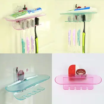 Пластиковые инструменты Подставка для бритвы Зубная щетка Зубная паста Держатель зубной щетки Аксессуары для ванной Комнаты Стеллаж для хранения