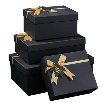 Подарочная коробка прямоугольной формы с бантом-лентой Подарки на День Святого Валентина Упаковочные коробки Подарки-сюрпризы на годовщину свадьбы Украшения