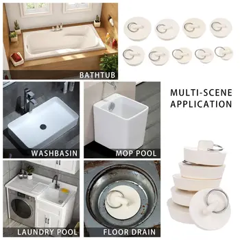 Полезные принадлежности для ванной комнаты Круглая герметичная сливная крышка, пробка для раковины, Канализационная пробка для ванны