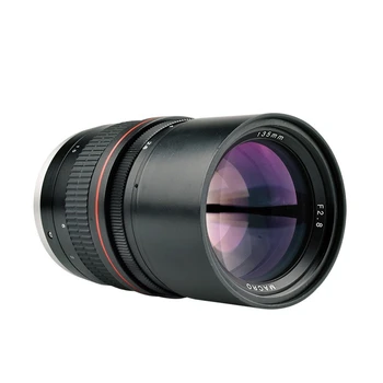 Полнокадровый объектив камеры 135 мм F2.8 с большой диафрагмой Портретный объектив с ручной фокусировкой F2.8 для камер Canon