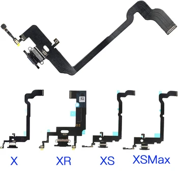 Порт зарядки Док-Станция Гибкий Кабель Для iPhone X XR XS Max Разъем USB-Зарядного Устройства С Заменой Микрофона