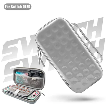 Портативная Сумка Для Хранения Чехол для Переноски Nintendo Switch OLED Hard Shell Card Box в Клетку для аксессуаров Игровой Консоли Switch