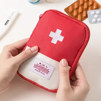 Портативная медицинская сумка, сумка для хранения лекарств на улице, небольшая медицинская сумка, дорожная сумка для хранения, сумка первой помощи, цвет макарон