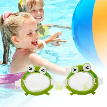 Портативные очки для дайвинга, нескользящие Очки для плавания, зажим для носа, Мультяшная обезьяна-лягушка, Детские очки для плавания, защита глаз
