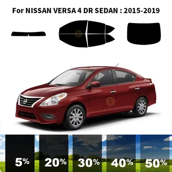Предварительно Обработанная нанокерамика car UV Window Tint Kit Автомобильная Оконная Пленка Для NISSAN VERSA 4 DR СЕДАН 2015-2019