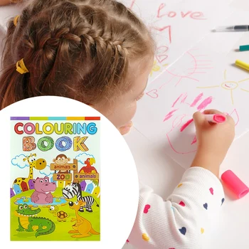 Прекрасный Мультяшный Узор Книжки-Раскраски Для Рисования Развивающих Бумажных Игрушек Для Детей Детского сада