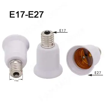 Преобразователь держателя лампы E17 в E27, переходник E17 от мужчины к женщине E27, базовая розетка для светодиодных лампочек, удлинитель M20