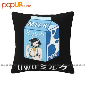 Принт Uwu Milk Аниме Hentai Cow Girl Moo Коробка молока, наволочка, наволочка для комнаты