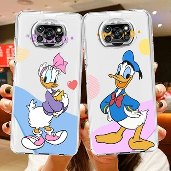 Прозрачный Чехол Для Телефона Donald Daisy Duck Love Для Xiaomi Mi Poco X5 X4 X3 NFC F4 F3 GT M5s M4 M3 Pro C55 C50 5G