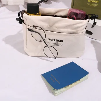 Простая холщовая сумка практичная сумка средняя сумка дорожная сумка для хранения портативная косметичка сумка-органайзер для мамы