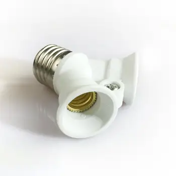 Разветвитель света 2 в 1 от E27 до 2 E14, адаптер для светодиодной лампы, конвертер, Основание держателя лампы