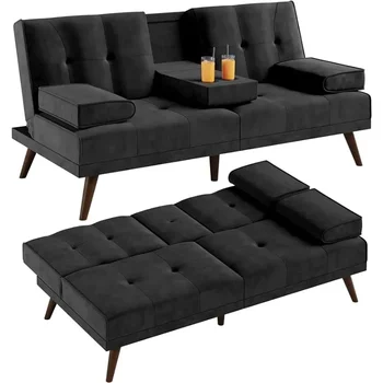 Раскладной диван-кровать 3 в 1, Мягкий Маленький раскладной диван со съемным подлокотником, мебель для дома, мебель для гостиной