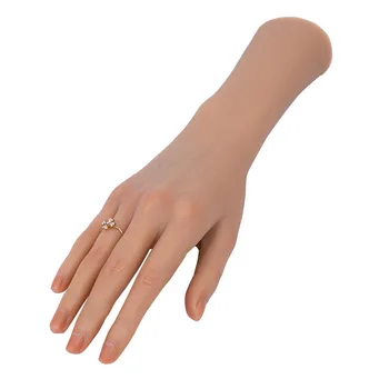 Реалистичная Силиконовая Искусственная Женская Модель Руки Hand Nail Art Show Маникюрная Практика Модель Руки Регулируемая Фетиш-Модель Руки