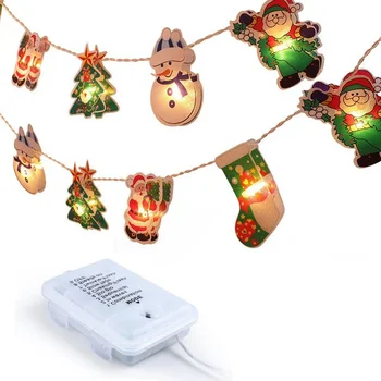 Рождественская светодиодная гирлянда со снеговиками, Рождественские носки Санта-Клауса, Рождественская подвесная лампа, Новогодние подарки для вечеринки, рождественские украшения