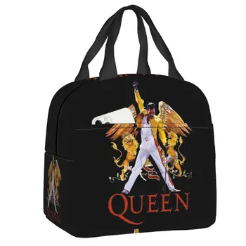 Рок-Группа Queen Freddie Mercury Lunch Bag Женская Сумка-Холодильник с Термоизолированным Ланч-Боксом для Детей, Школьная Сумка Для Пикника