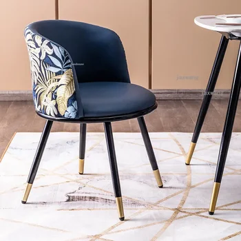 Роскошное кресло для макияжа Кресло со спинкой для спальни Простой повседневный стул Скандинавские обеденные стулья для дома на заказ Современная мебель для столовой