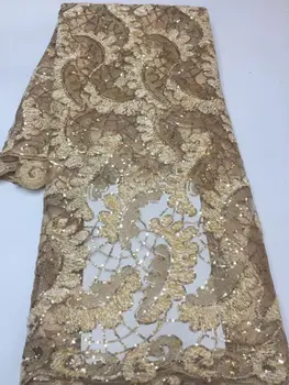 Роскошные высококачественные блестящие Классические вышитые тюлевые кружевные ткани 2022 Последняя французская версия Нигерийского свадебного платья своими руками