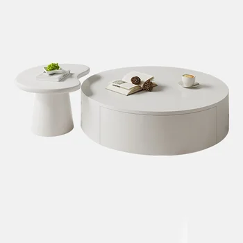 Роскошный дизайн Журнальный столик в скандинавском стиле для гостиной Маленькие Журнальные столики в скандинавском стиле Современная Вспомогательная мебель для салона белого цвета Mesa