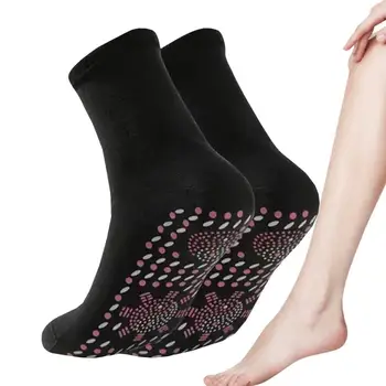 Самонагревающиеся носки, 1 пара приятных для кожи дышащих компрессионных чулок для женщин, Обтягивающие женские носки для домашнего сна