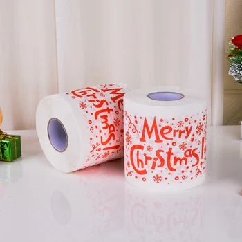 Санта С Рождеством, Узоры, Туалетная бумага, Домашняя Ванна, Гостиная, Рулон туалетной бумаги, Рождественский декор, Рулонная ткань