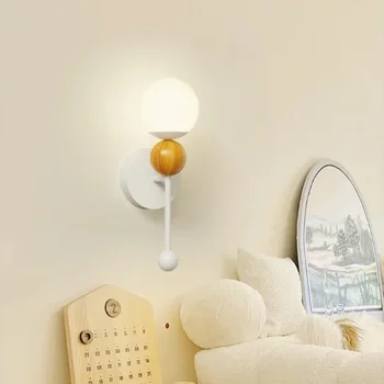 Светодиодный настенный светильник Спальня Красный шар Бра Освещение Гостиная Прикроватные бра Коридор Проход Столовая Настенный светильник