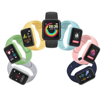 Смарт-часы Y68 Pro для мужчин и женщин, Bluetooth-совместимый пульсометр, спортивные смарт-часы для фитнеса (Macaron)