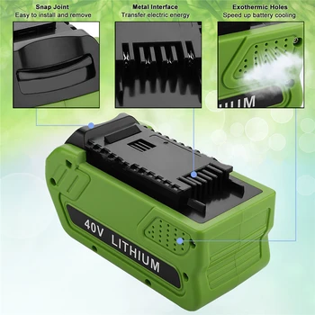Сменный аккумулятор Пластиковый корпус Литиевая батарея Печатная плата защиты печатной платы для Greenworks 40V Аксессуары для газонокосилок