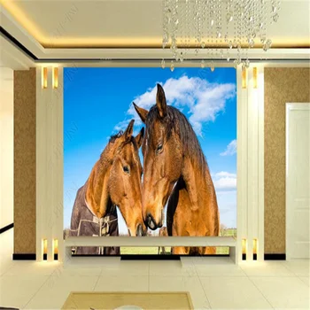 Современные обои с изображением степной лошади Для гостиной ТВ фон Фреска Обои Домашний Декор Обои для спальни papel de parede