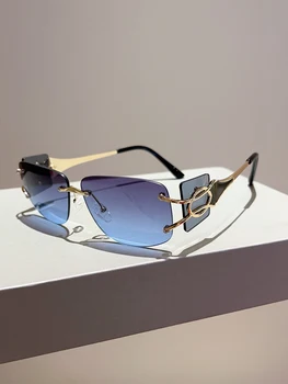 Солнцезащитные очки без оправы GM LUMIAS, модные очки роскошного бренда, дизайнерские очки с градиентными оттенками, Винтажные океанские линзы, Солнцезащитные очки