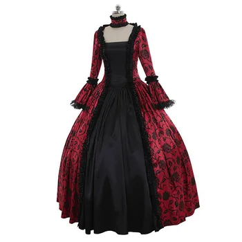 Средневековое готическое платье 18 века, кружевное платье эпохи Возрождения, Маскарадный костюм, бальное платье, платья vestido, плюс размер S-XXXXXL
