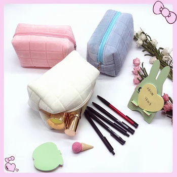 Сумка-подушка для ручек в японском стиле высокого уровня для женщин, Большая емкость для хранения канцелярских принадлежностей, коробка для ручек, косметичка