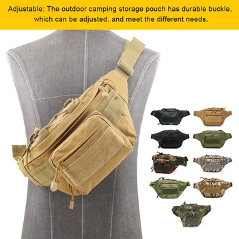 Тактическая камуфляжная поясная сумка, повседневные водонепроницаемые карманы из оксфордского полиэстера с регулируемыми ремнями для всех видов активного отдыха