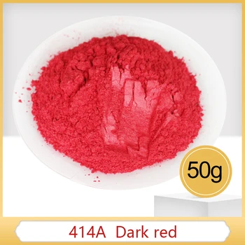 Темно-красная жемчужная пудра, акриловая краска 50 г # 414A, красная для рукоделия, Автомобильная краска, мыло, тени для век, краситель Colo