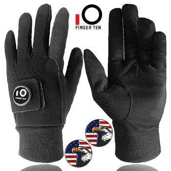 Теплые зимние перчатки для гольфа с ручкой Eagle Ball Marker для левой и правой руки, дышащая уличная перчатка для гольфа, черная прямая поставка