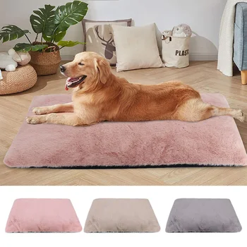 Толстый теплый коврик для собаки, мягкая подушка для сна домашних животных, моющиеся коврики для собак, кровать для кошки со съемными подушками для маленьких крупных собак