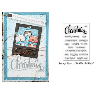 Трафарет с буквами Holly Jolly, прозрачные штампы и металлические штампы для резки, шаблон для изготовления рождественских открыток Нового поступления 2022 года.