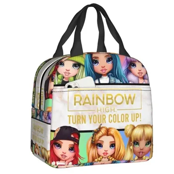 Украсьте свой ланч-пакет Rainbow High с термоизоляцией Bento Box для женщин, детей, работы, школы, сумки для пикника